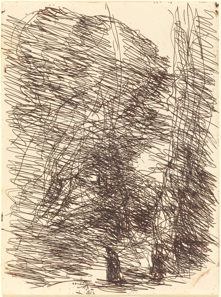 Drømmer under høje træer af Jean Baptiste Camille Corot