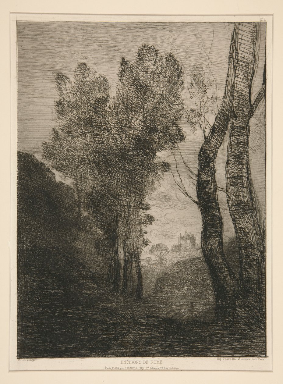 Environs de Rome (nær Rom) af Jean Baptiste Camille Corot