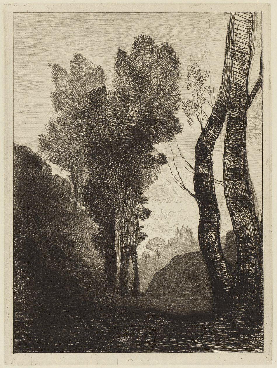 Roms omgivelser af Jean Baptiste Camille Corot