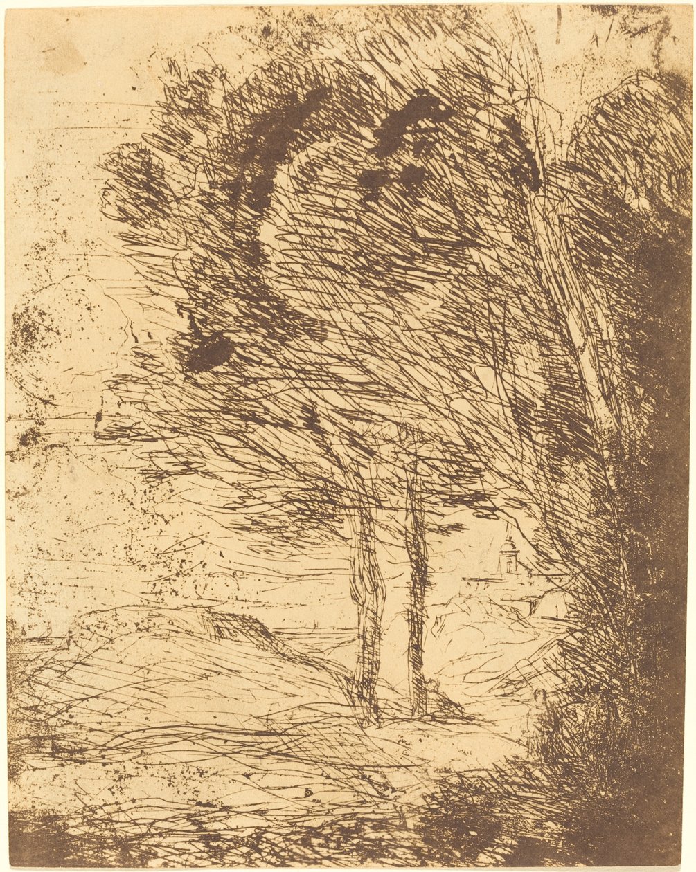 Omgivelserne i Genova af Jean Baptiste Camille Corot