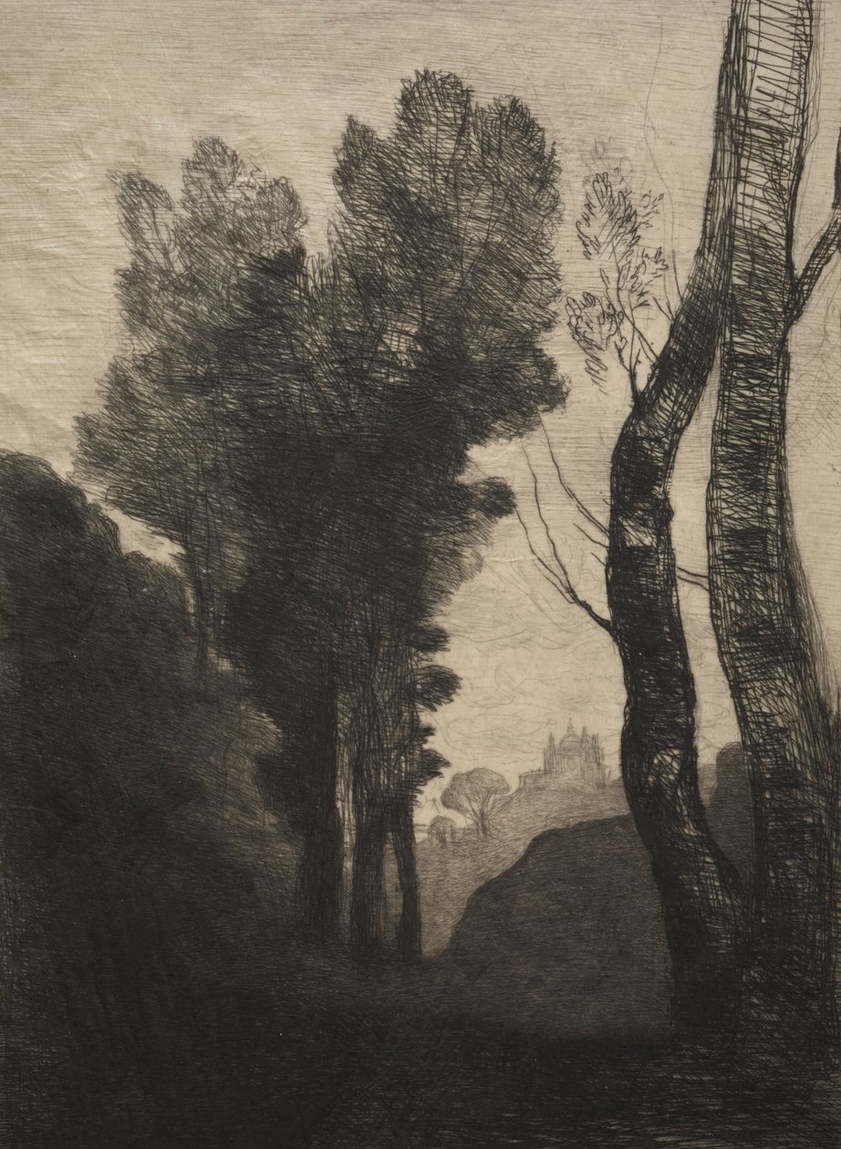 Roms omgivelser af Jean Baptiste Camille Corot