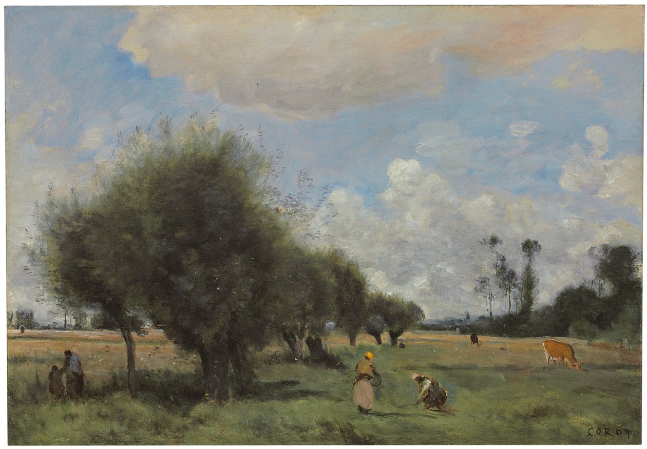 Marker nær Étampes, ca. 1855-60 af Jean Baptiste Camille Corot