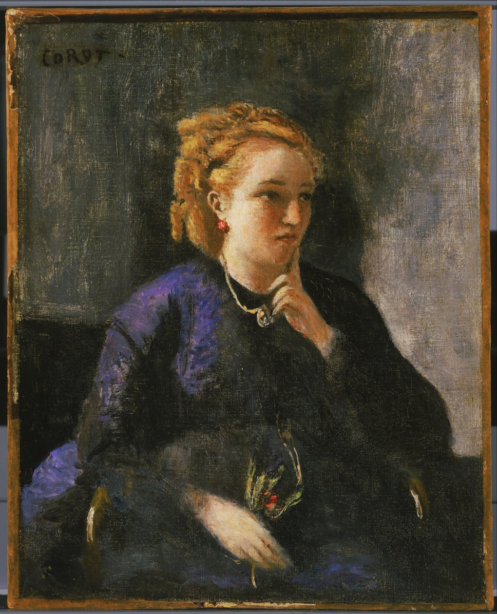 Fransk:  Portrait de femme Portræt af en kvinde