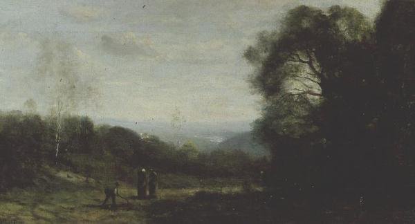I bakkerne over Ville DAvray af Jean Baptiste Camille Corot