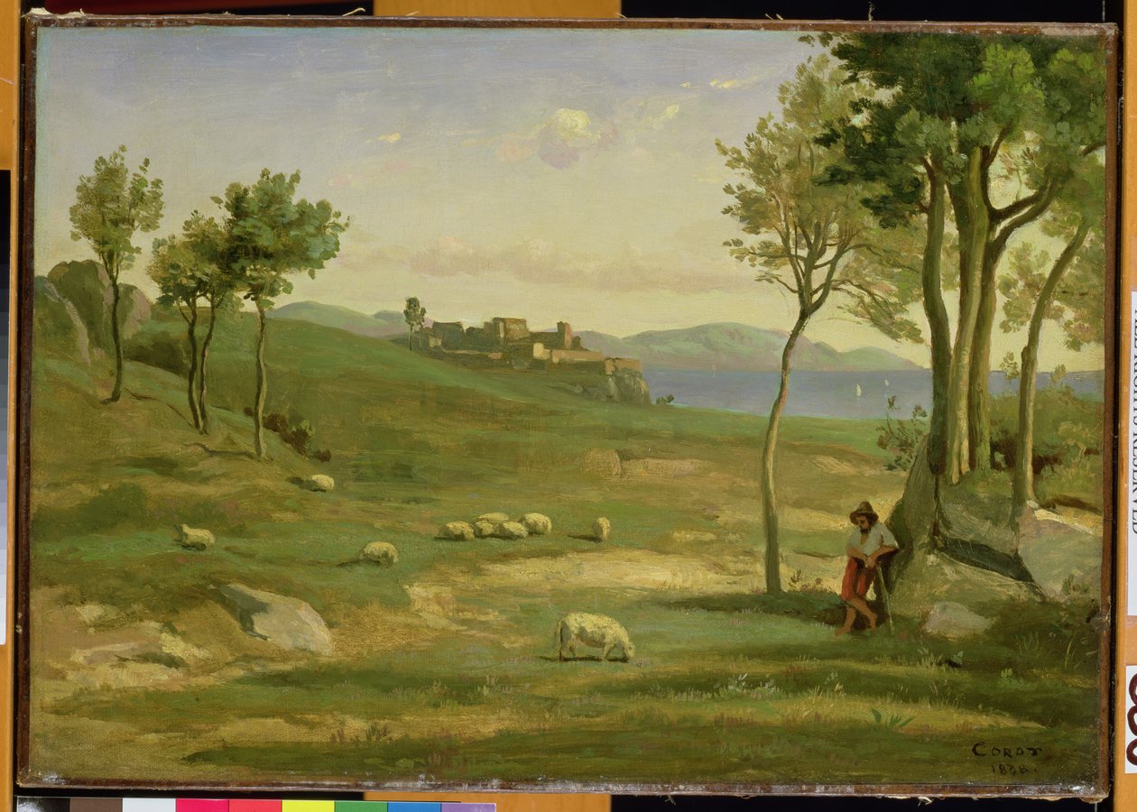 Italiensk Landskab, 1838 af Jean Baptiste Camille Corot