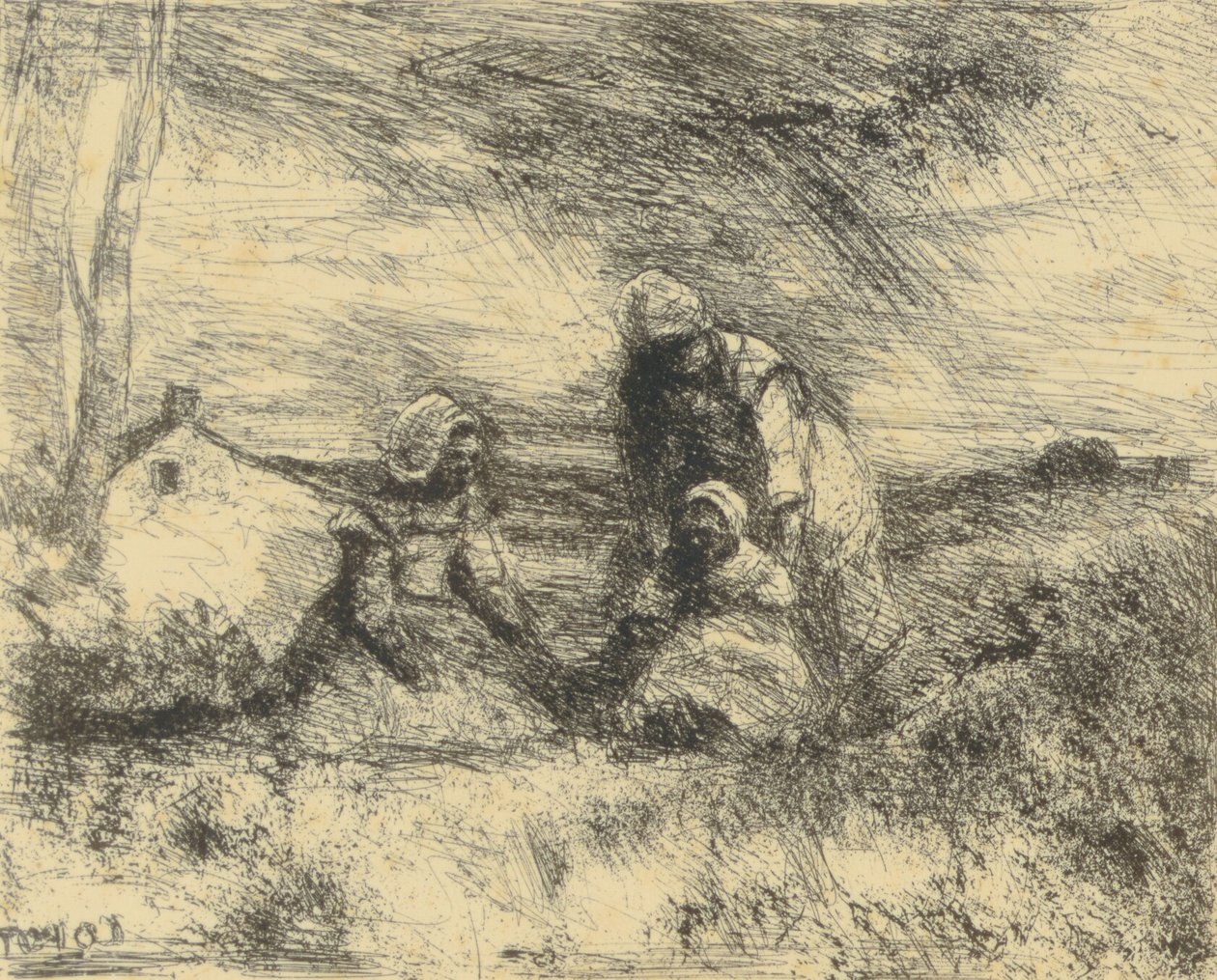 Den lille søster af Jean Baptiste Camille Corot