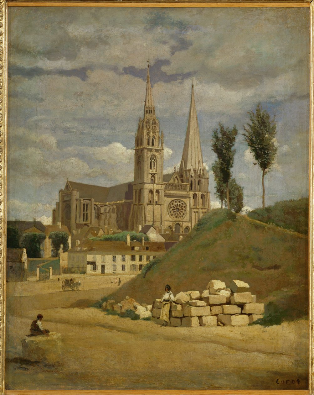Chartres katedral ... af Jean Baptiste Camille Corot