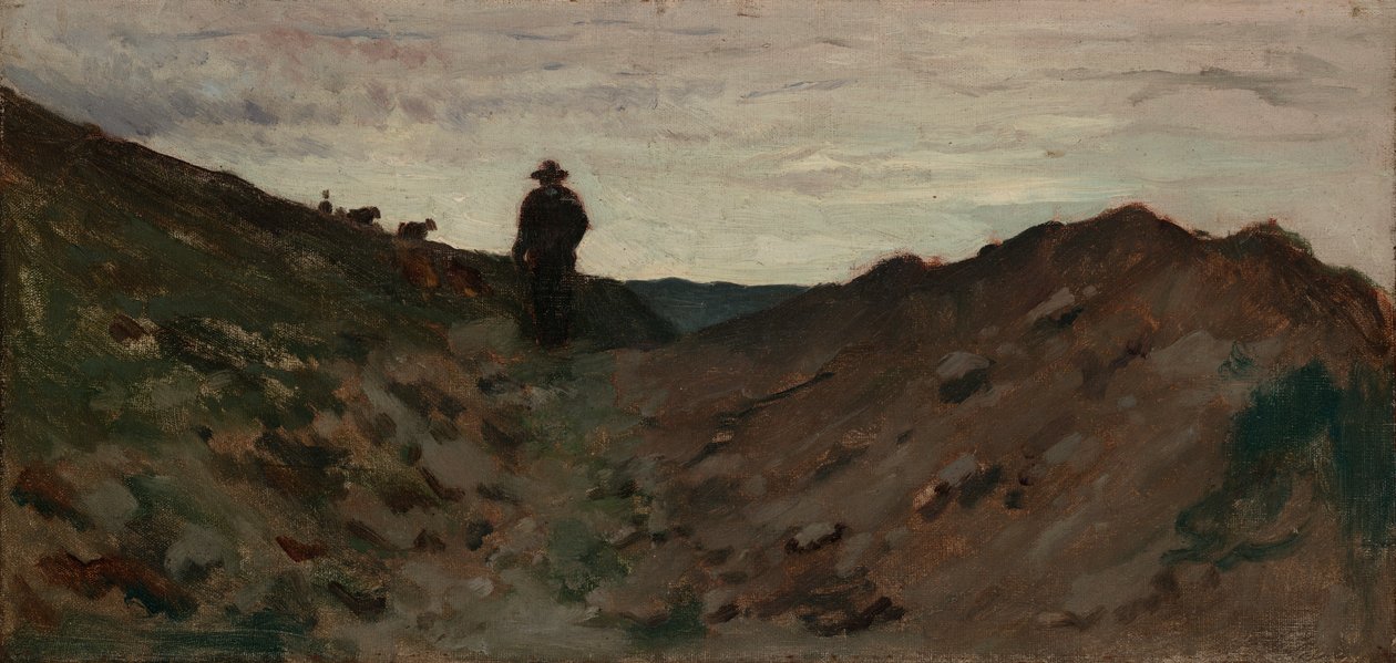 Landskab med figur af Jean Baptiste Camille Corot