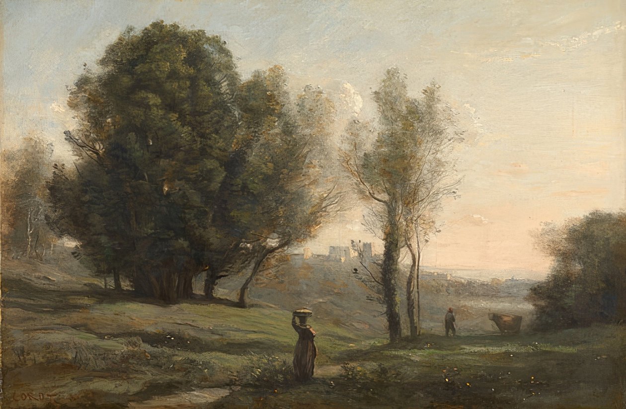 Landskab. Omkring 1872 af Jean Baptiste Camille Corot