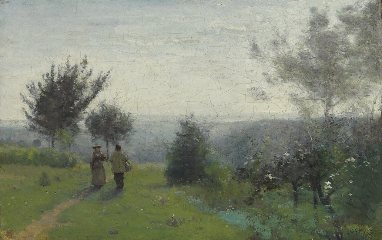 forårsgry af Jean Baptiste Camille Corot