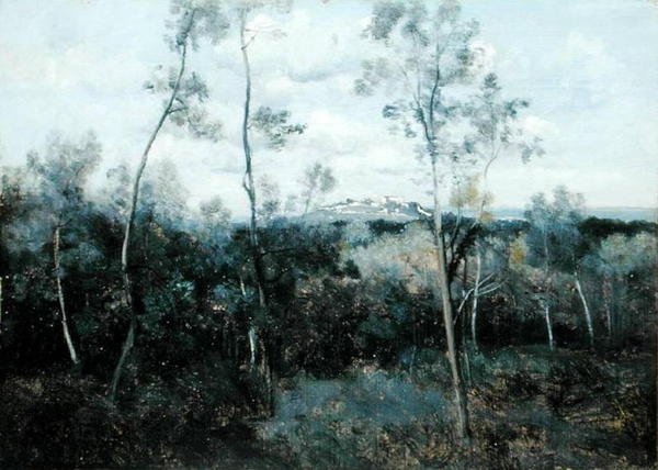 Le Mont Valerian (olie på panel) af Jean Baptiste Camille Corot
