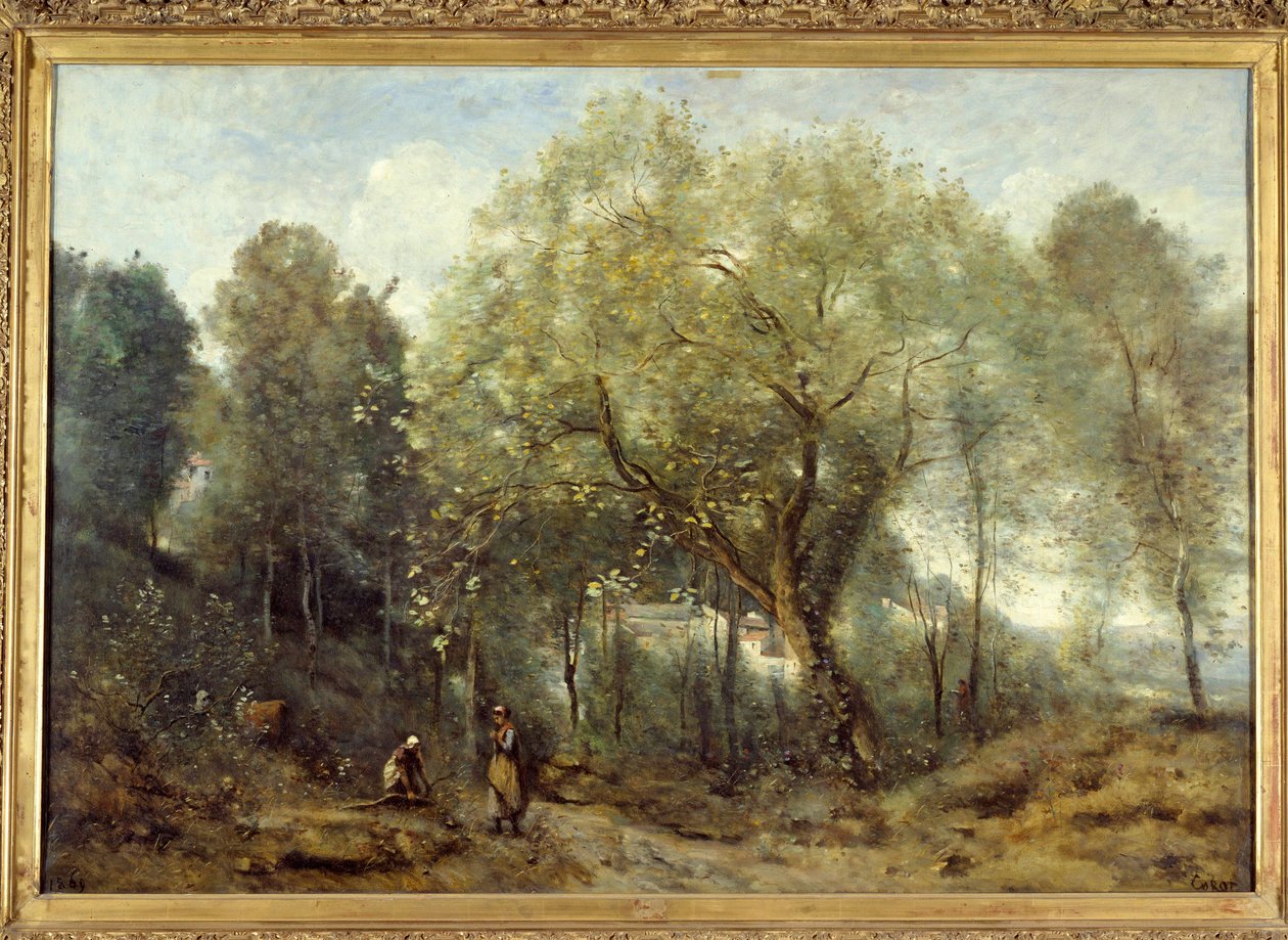 Le catalpa, souvenir fra byen Avray Maleri af Camille Corot (1796-1875) 1869 Søn. 0,93x1,33 m Paris, Musee d