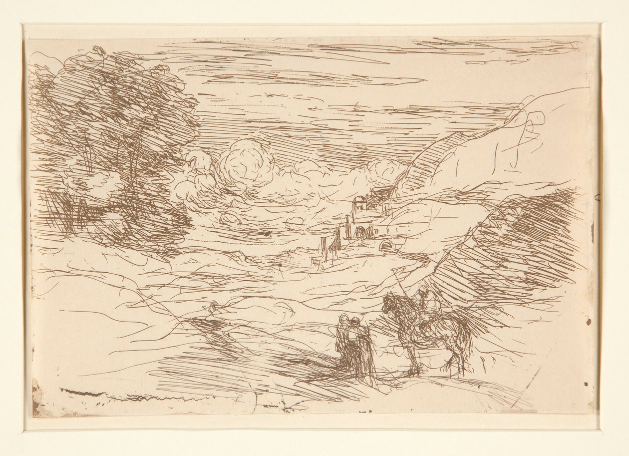 Les Paladins (De vandrende riddere) af Jean Baptiste Camille Corot