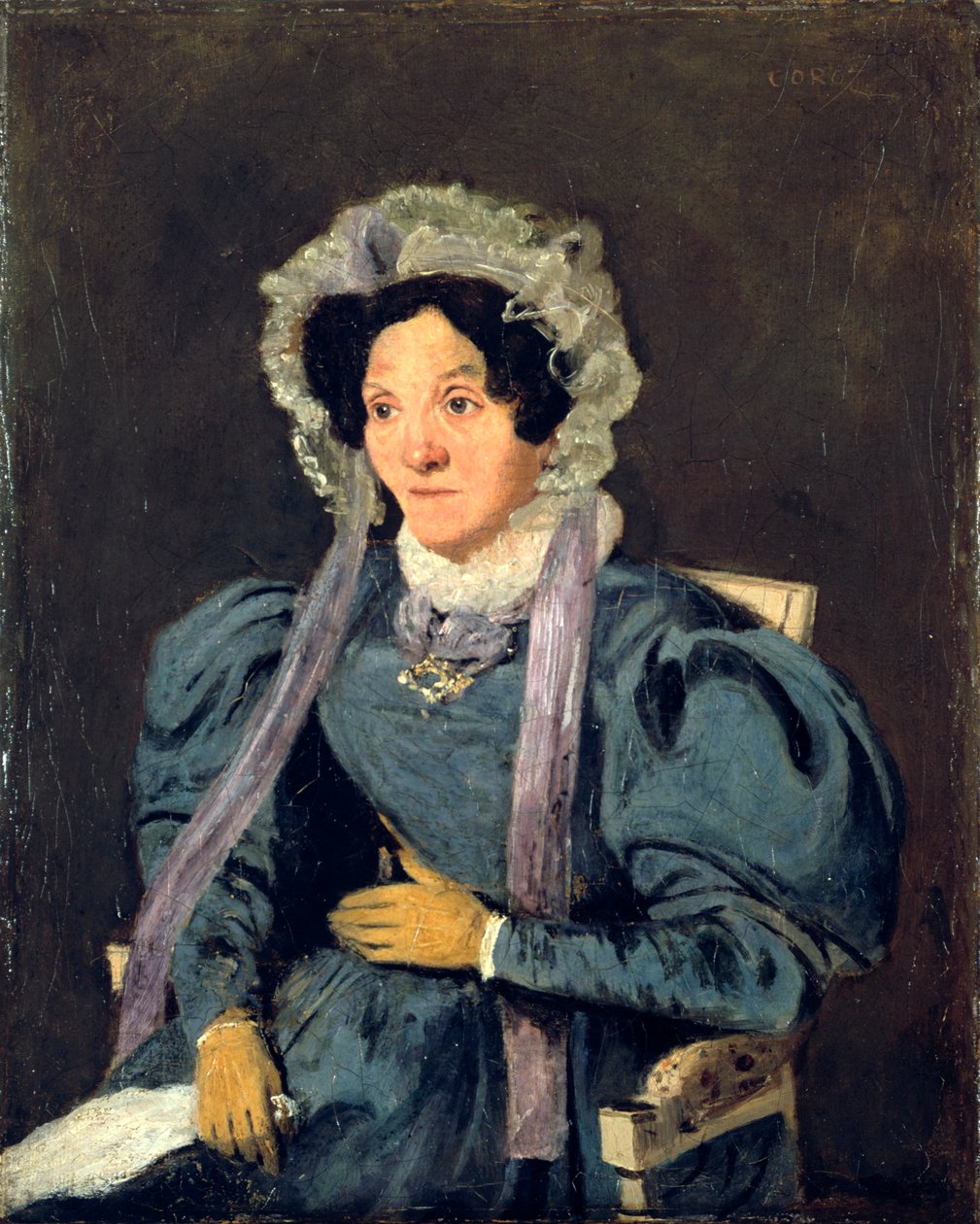 Madame Corot, kunstnerens mor, c1845 af Jean Baptiste Camille Corot