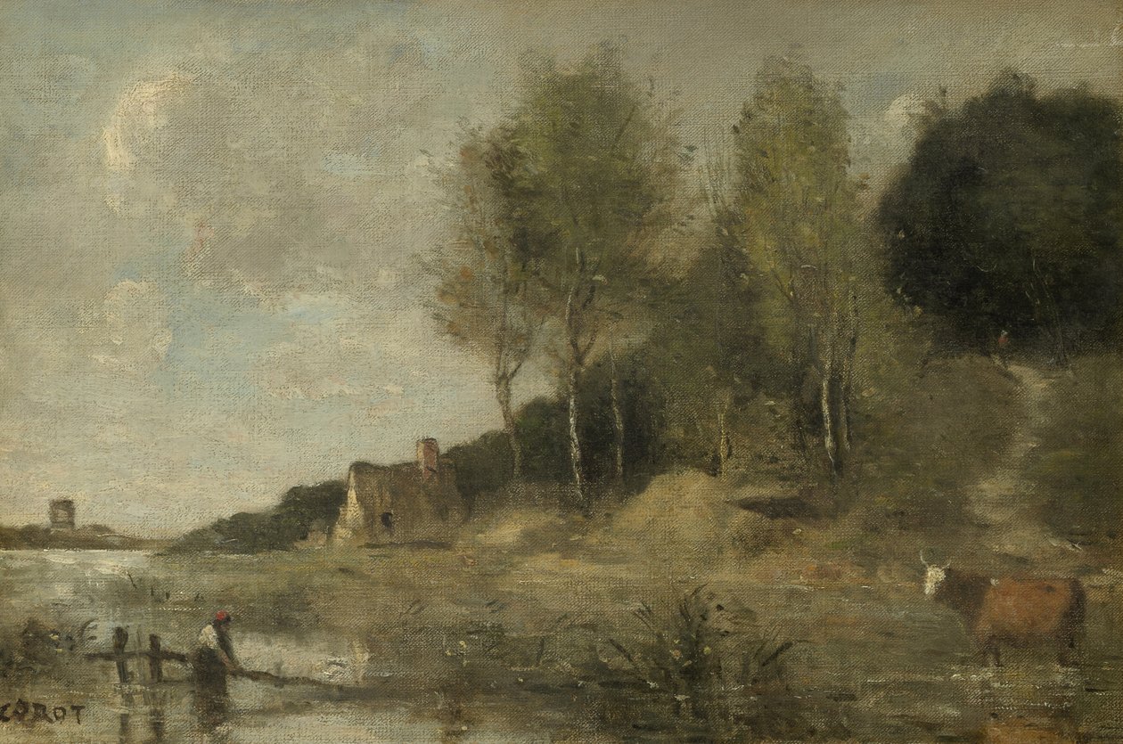 Marsh ved Boves, nær Amiens af Jean Baptiste Camille Corot