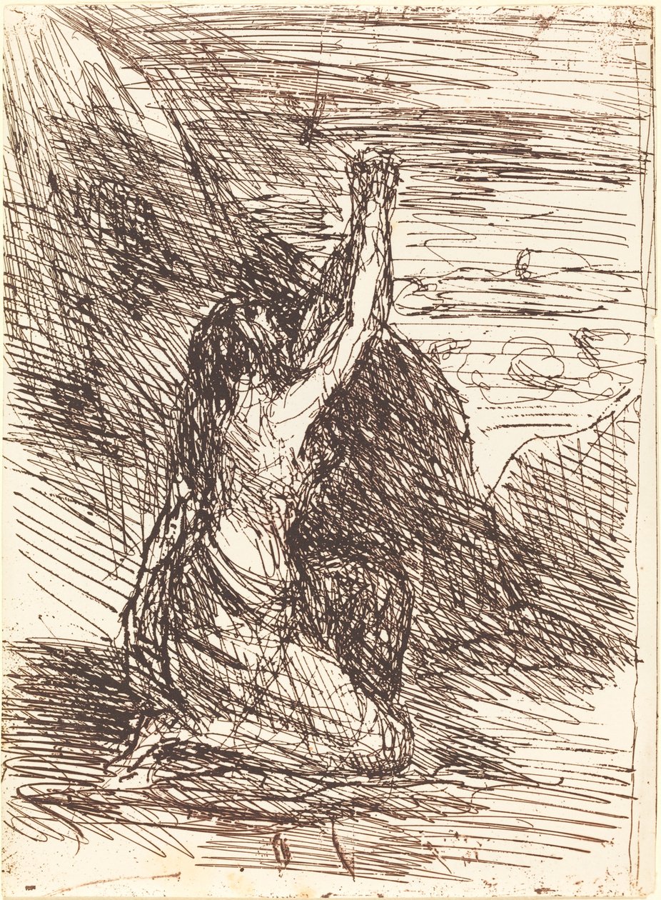 Mary Magdalene Kneeling (Madeleine a genoux) af Jean Baptiste Camille Corot