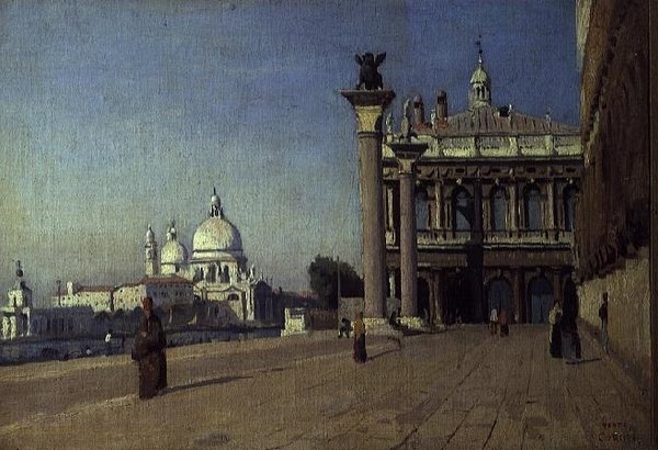 Morgen i Venedig af Jean Baptiste Camille Corot