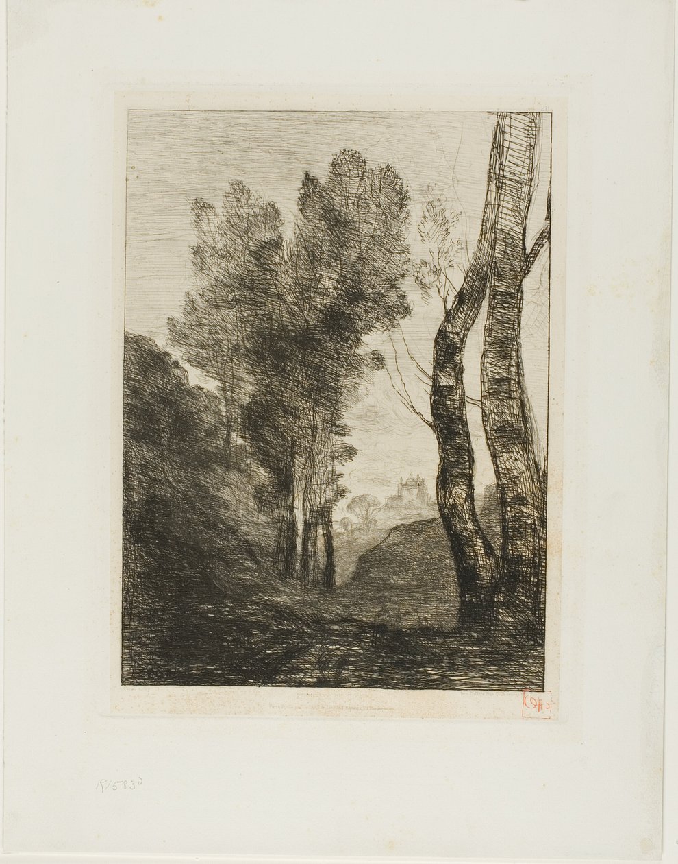 Udkanten af Rom af Jean Baptiste Camille Corot