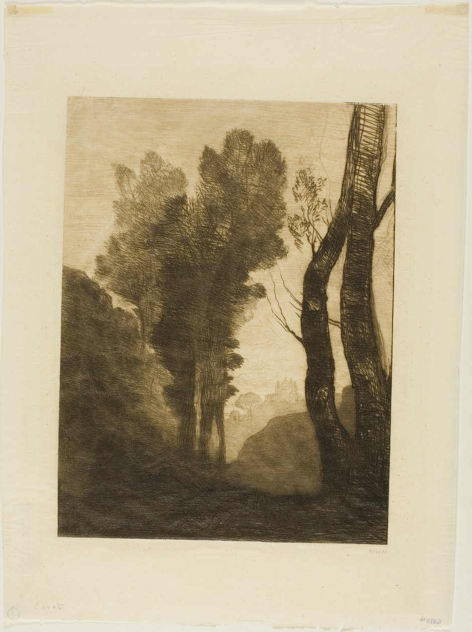 Udkanten af Rom af Jean Baptiste Camille Corot