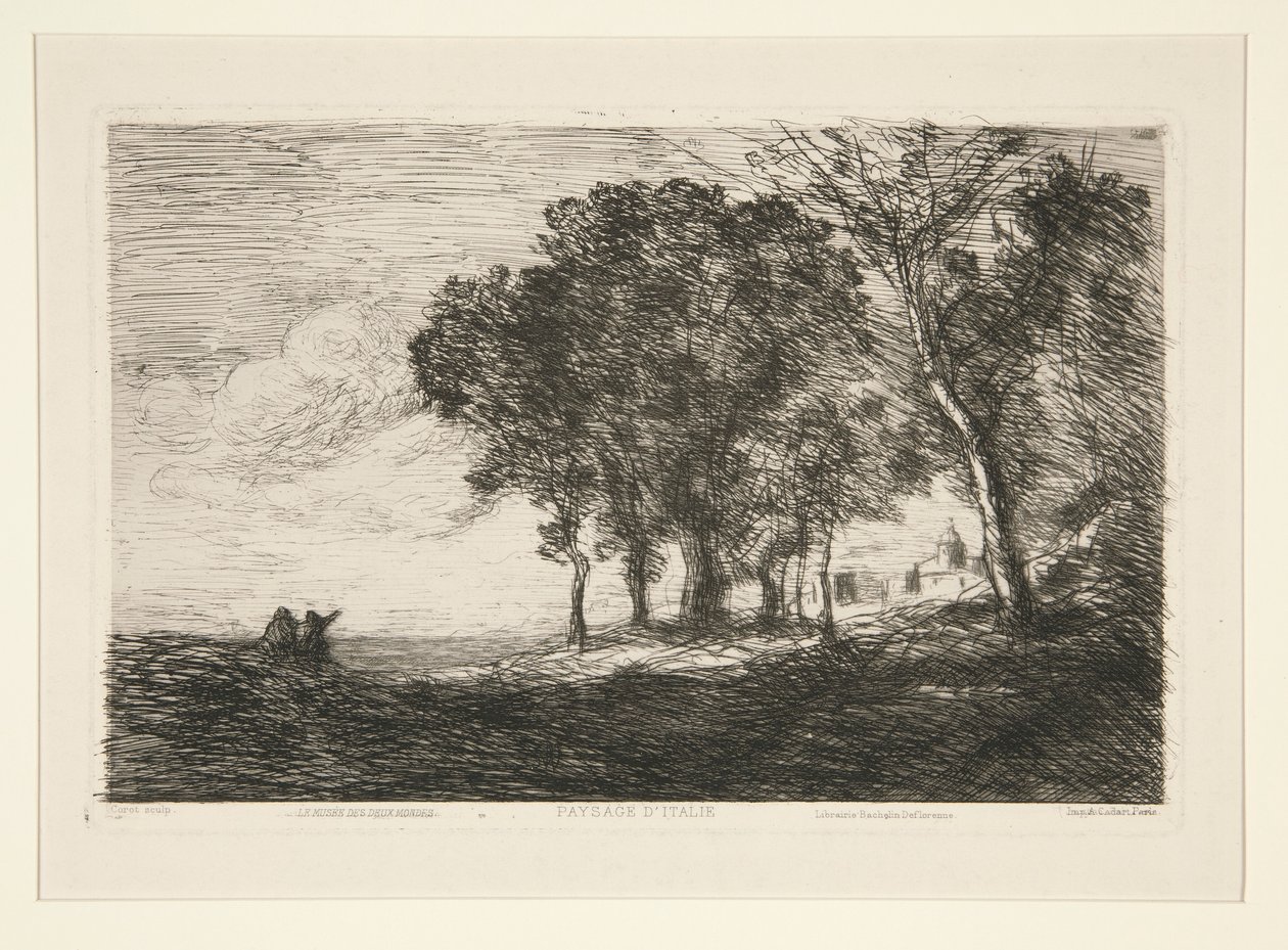 Landskab af af Jean Baptiste Camille Corot