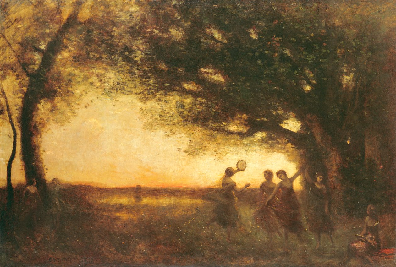 Aftenens fornøjelser, 1875 af Jean Baptiste Camille Corot