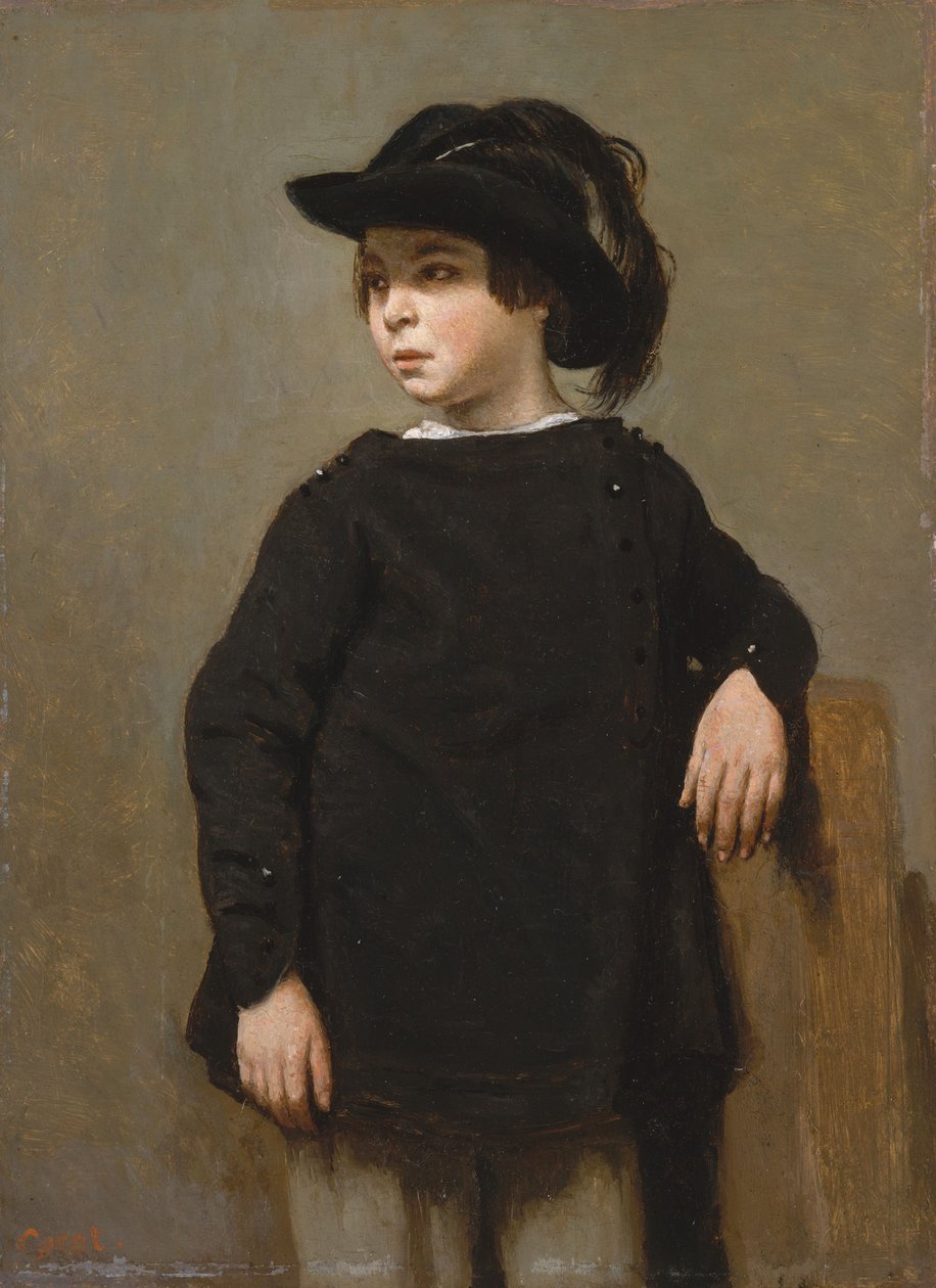Portræt af et barn, ca. 1835 af Jean Baptiste Camille Corot