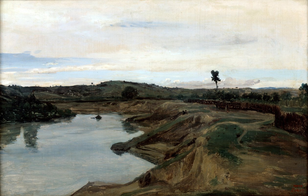 Chicks Walk, The Roman Campagna, 1826-1828 af Jean Baptiste Camille Corot