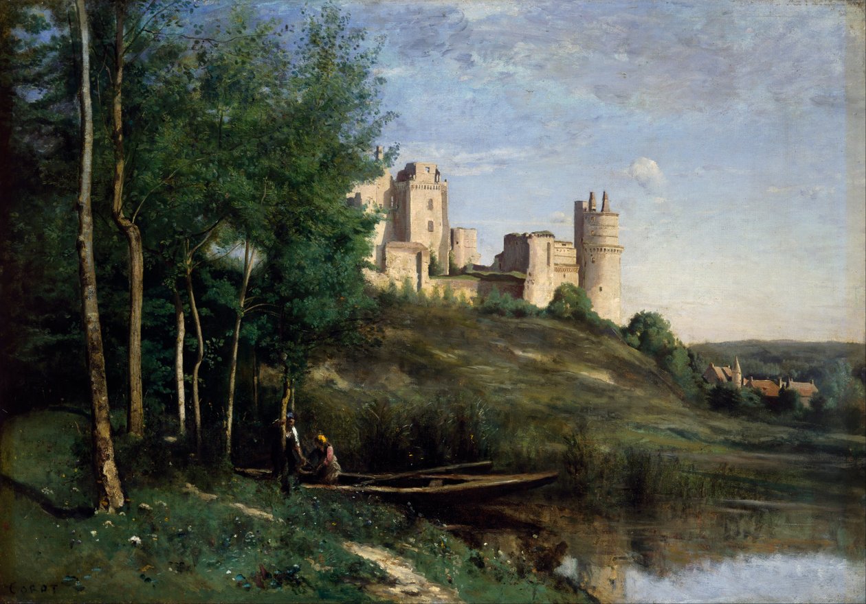 Ruinerne af Château de Pierrefonds af Jean Baptiste Camille Corot