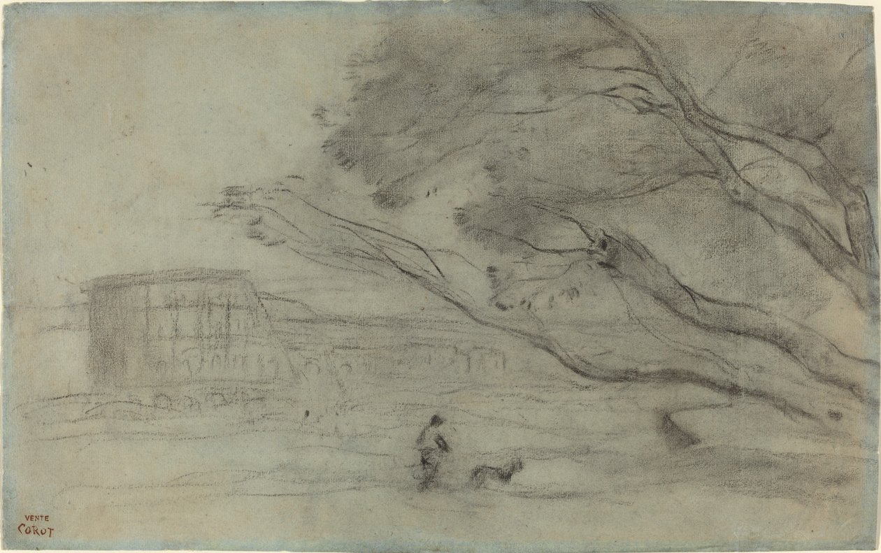 Souvenir: Romersk landskab med Colosseum, 18651870. af Jean Baptiste Camille Corot