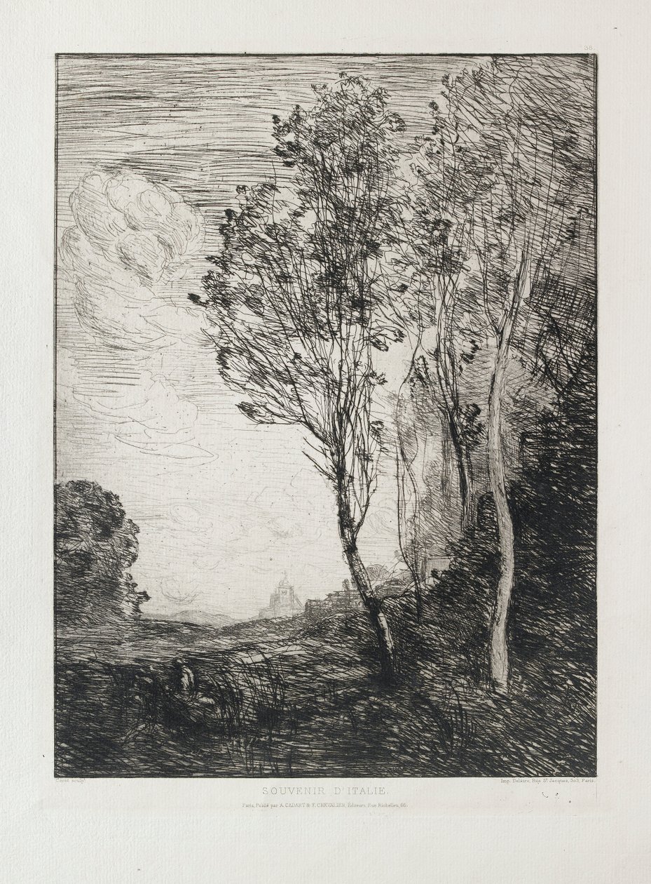 Souvenir fra Italien, 1863 af Jean Baptiste Camille Corot