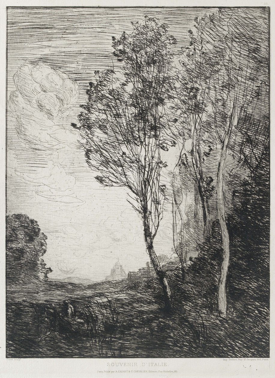 Souvenir fra Italien, 1863 af Jean Baptiste Camille Corot
