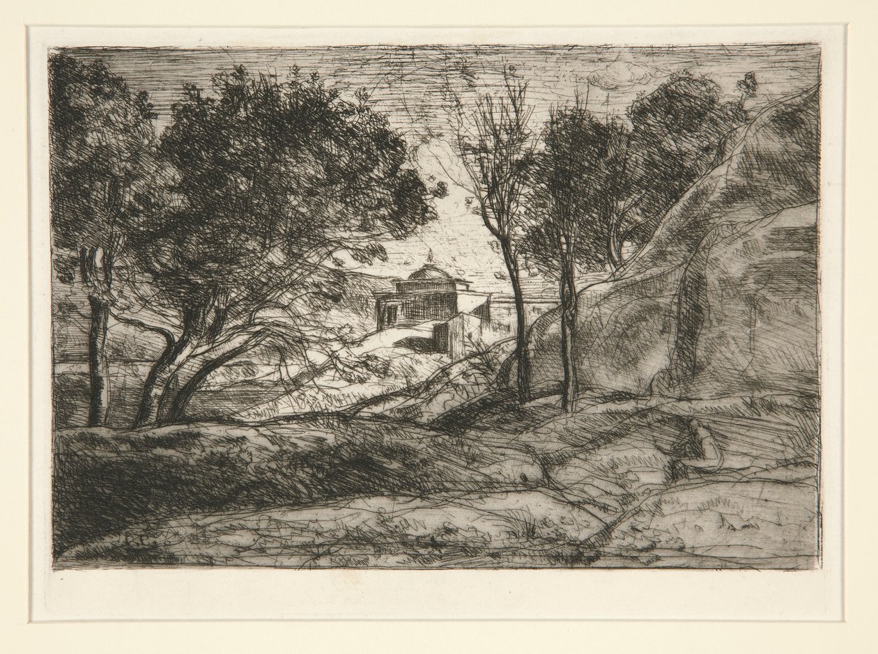 Souvenir de Toscane (Minde om Toscana) af Jean Baptiste Camille Corot
