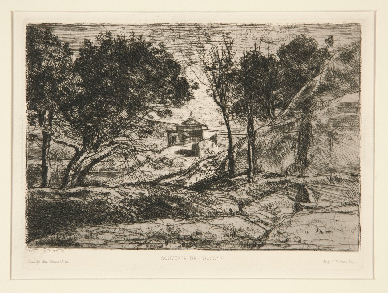 Souvenir de Toscane (Minde om Toscana) af Jean Baptiste Camille Corot