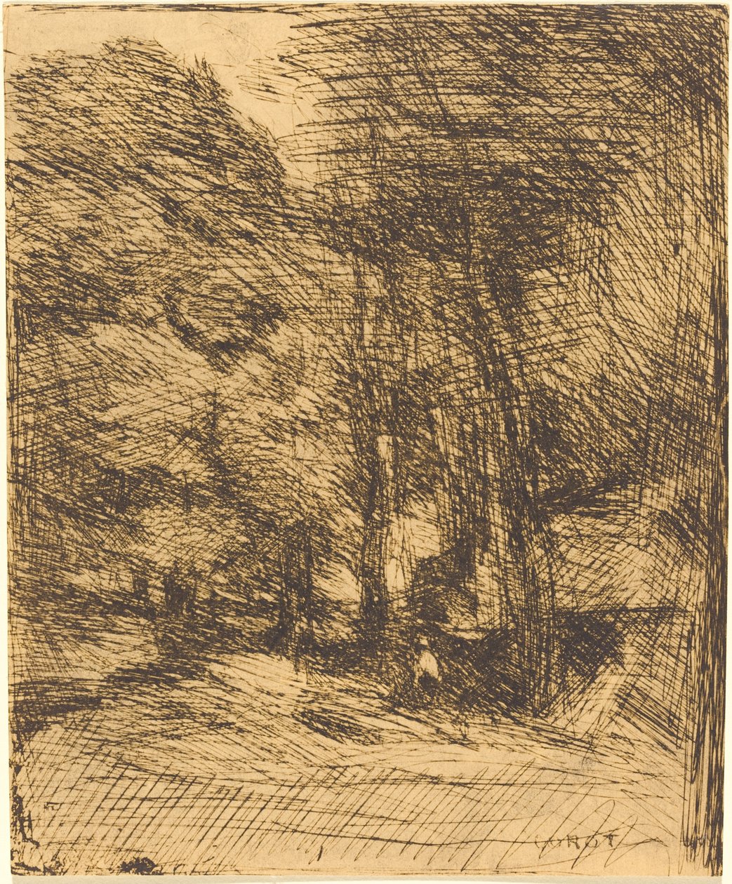Souvenir af Bas-Breau af Jean Baptiste Camille Corot