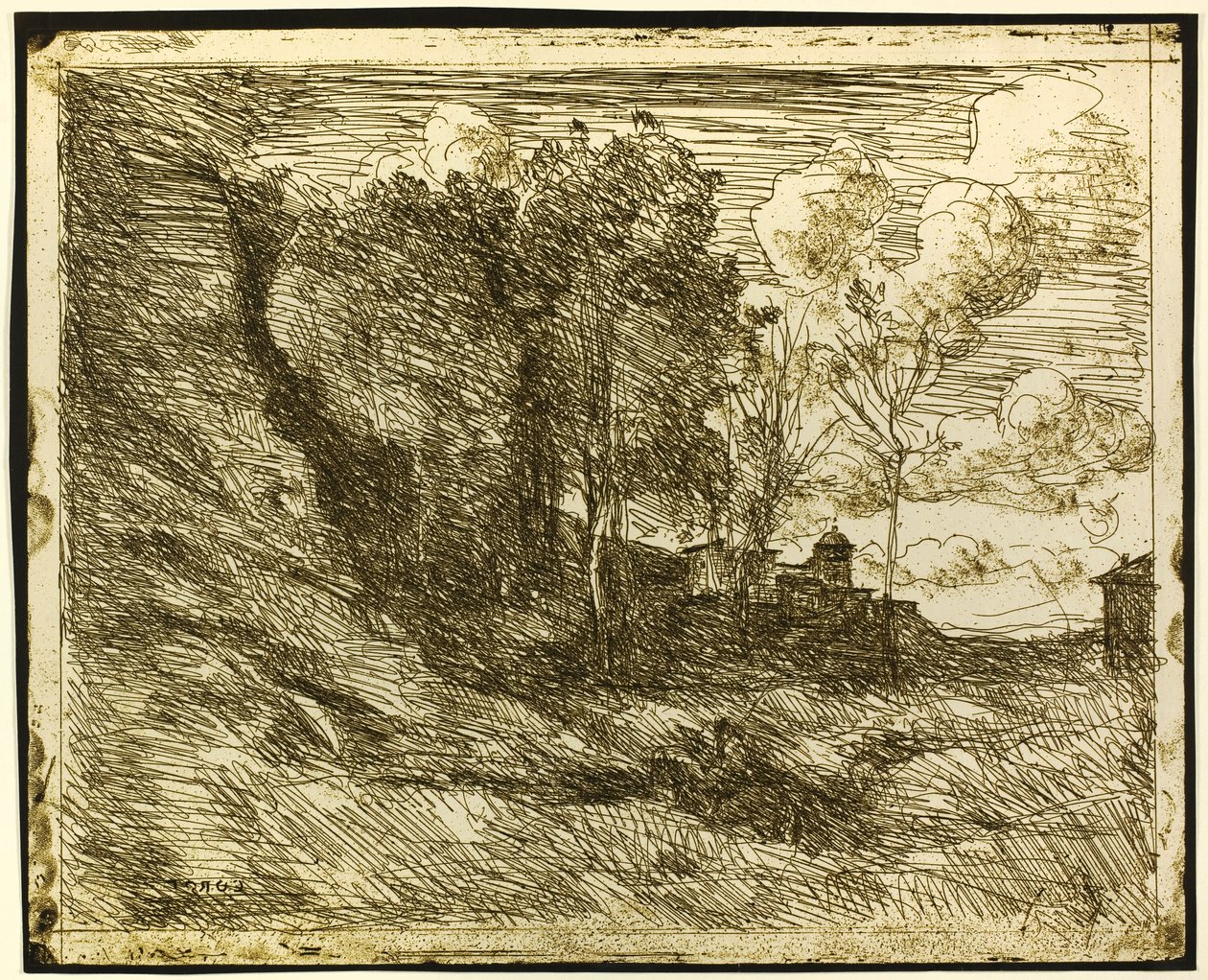 Souvenir fra Ostia af Jean-Baptiste-Camille Corot