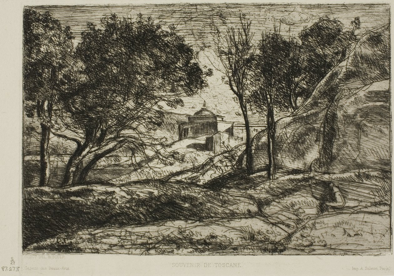 Souvenir fra Toscana af Jean Baptiste Camille Corot