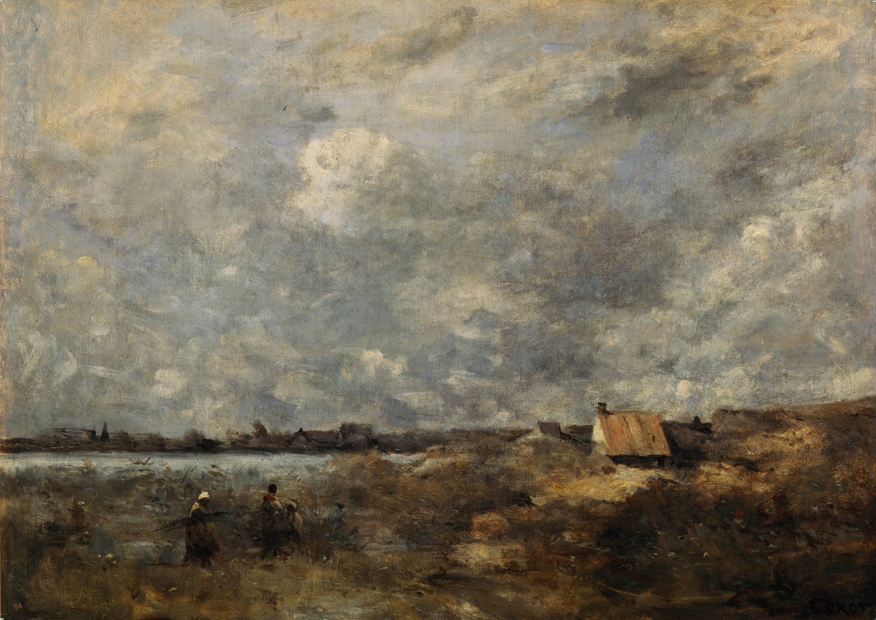 Storm vejr. Pas de Calais, ca. 1870 af Jean Baptiste Camille Corot