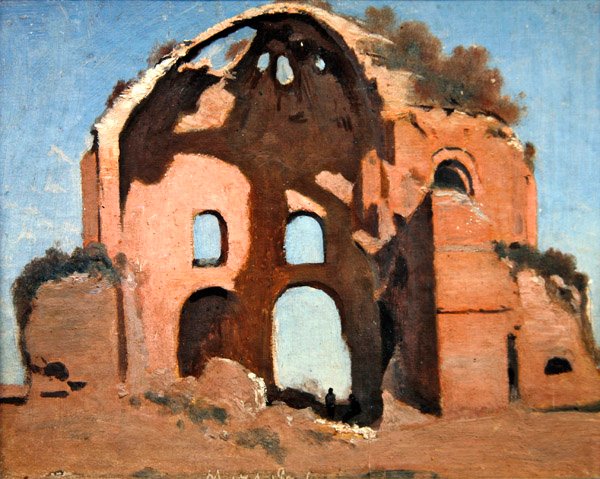 Temple of Minerva Medica, Rom af Jean Baptiste Camille Corot
