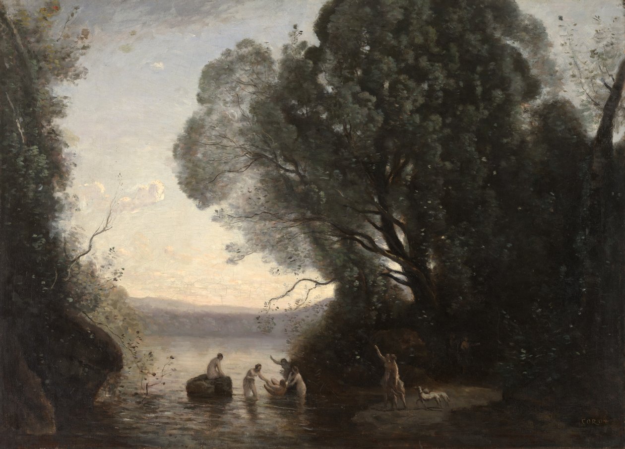 The Bath of Diana (Le Bain de Diane), ca. 1855 (olie på lærred) af Jean Baptiste Camille Corot