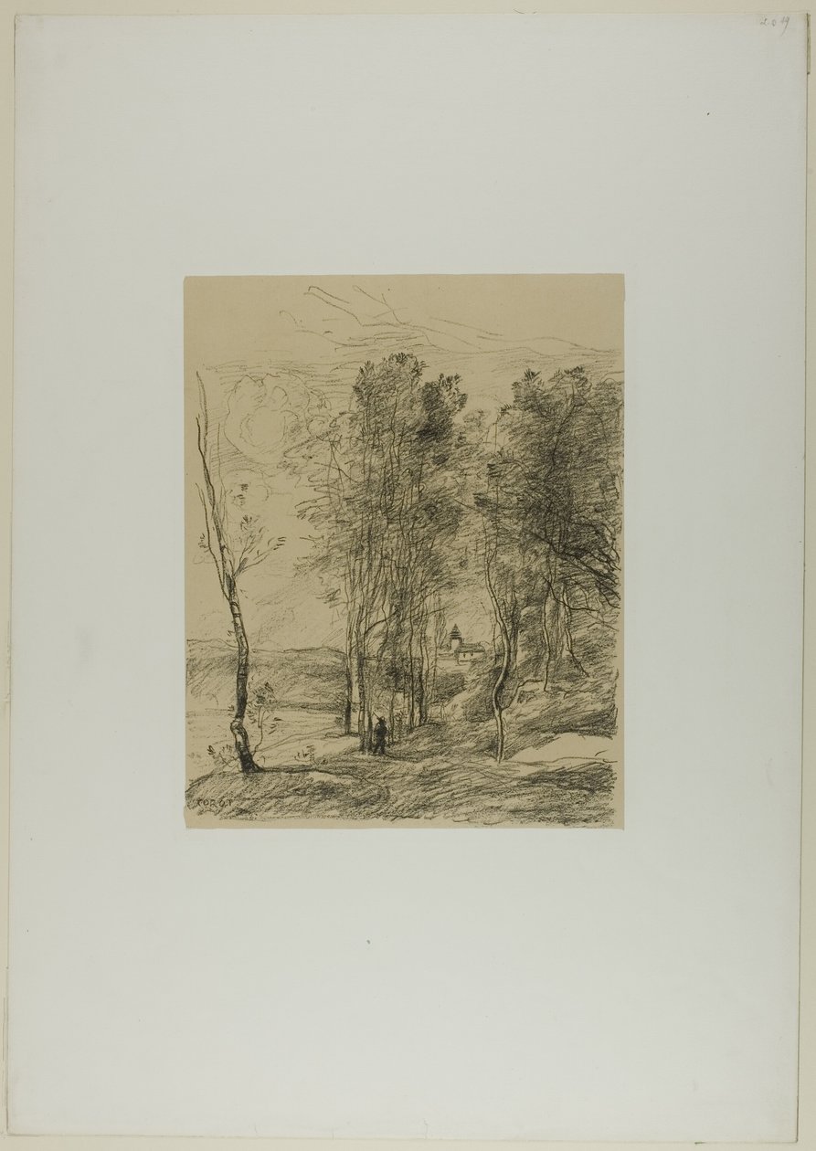 Klokketårnet i St. Nicolas-lez-Arras af Jean Baptiste Camille Corot