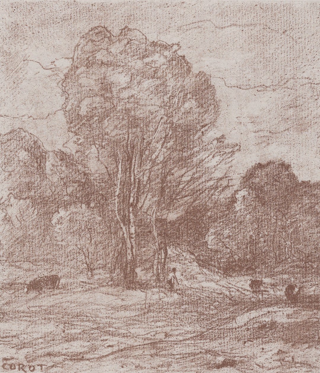 Køernes hvilested Køernes hvilested, 1871. af Jean Baptiste Camille Corot