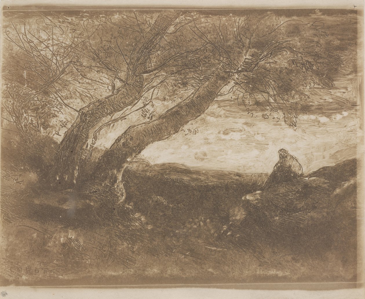Drømmeren af Jean Baptiste Camille Corot