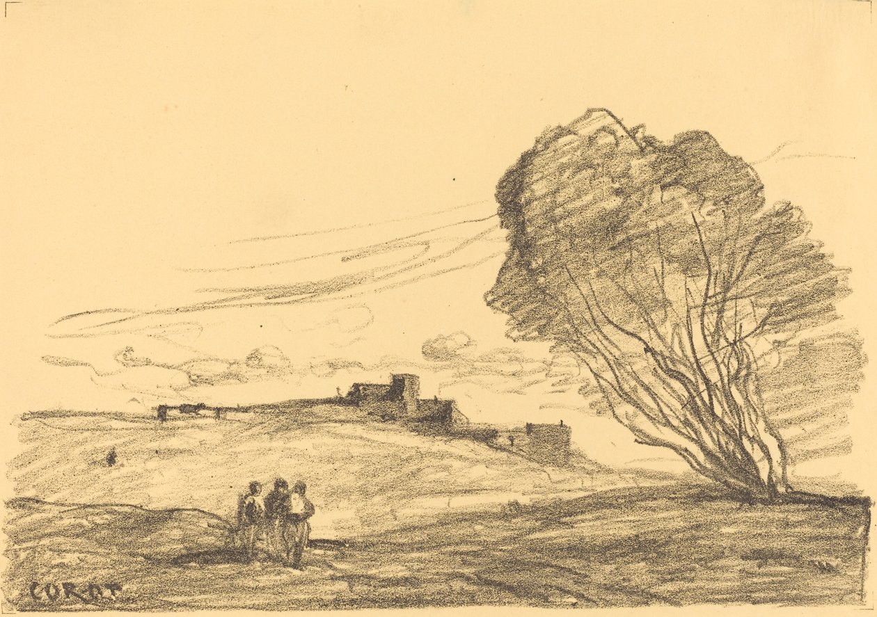 Det isolerede Fort Le Fort-fritgørelse, 1874. af Jean Baptiste Camille Corot