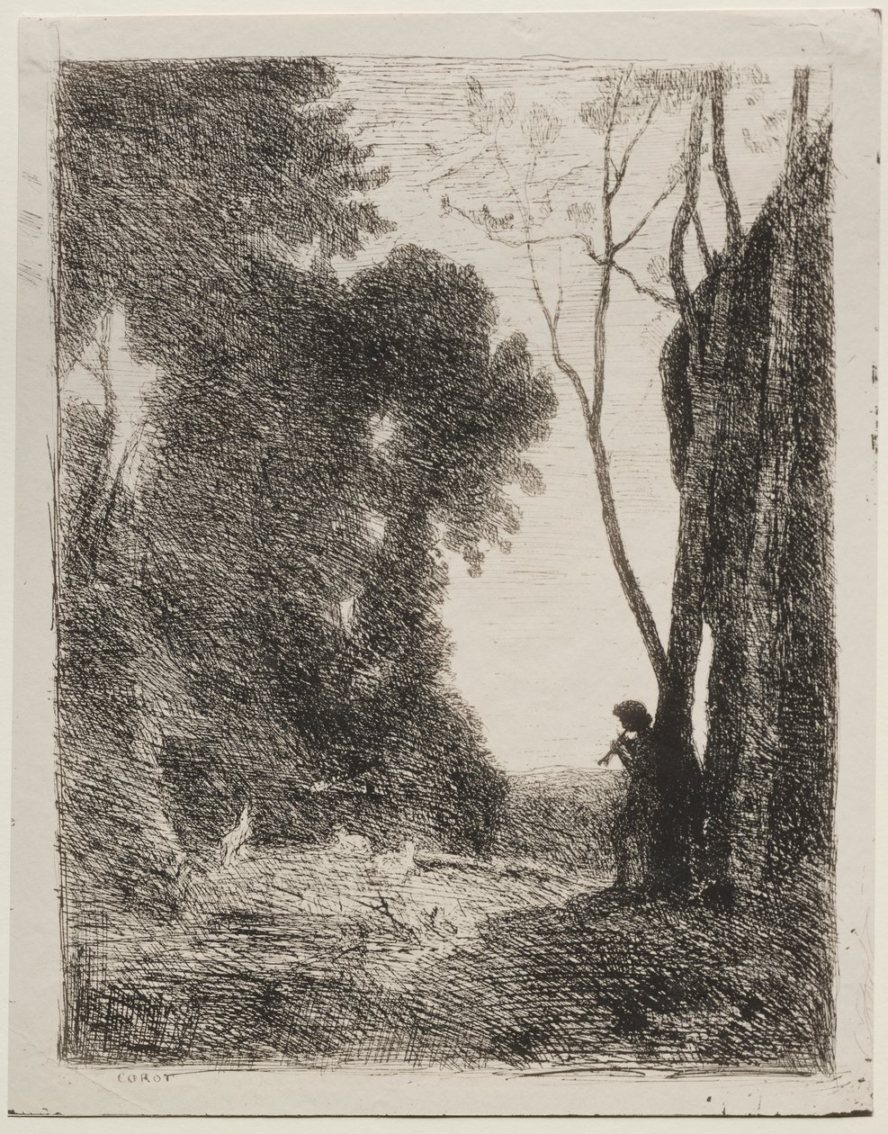 Den lille Hyrde af Jean Baptiste Camille Corot