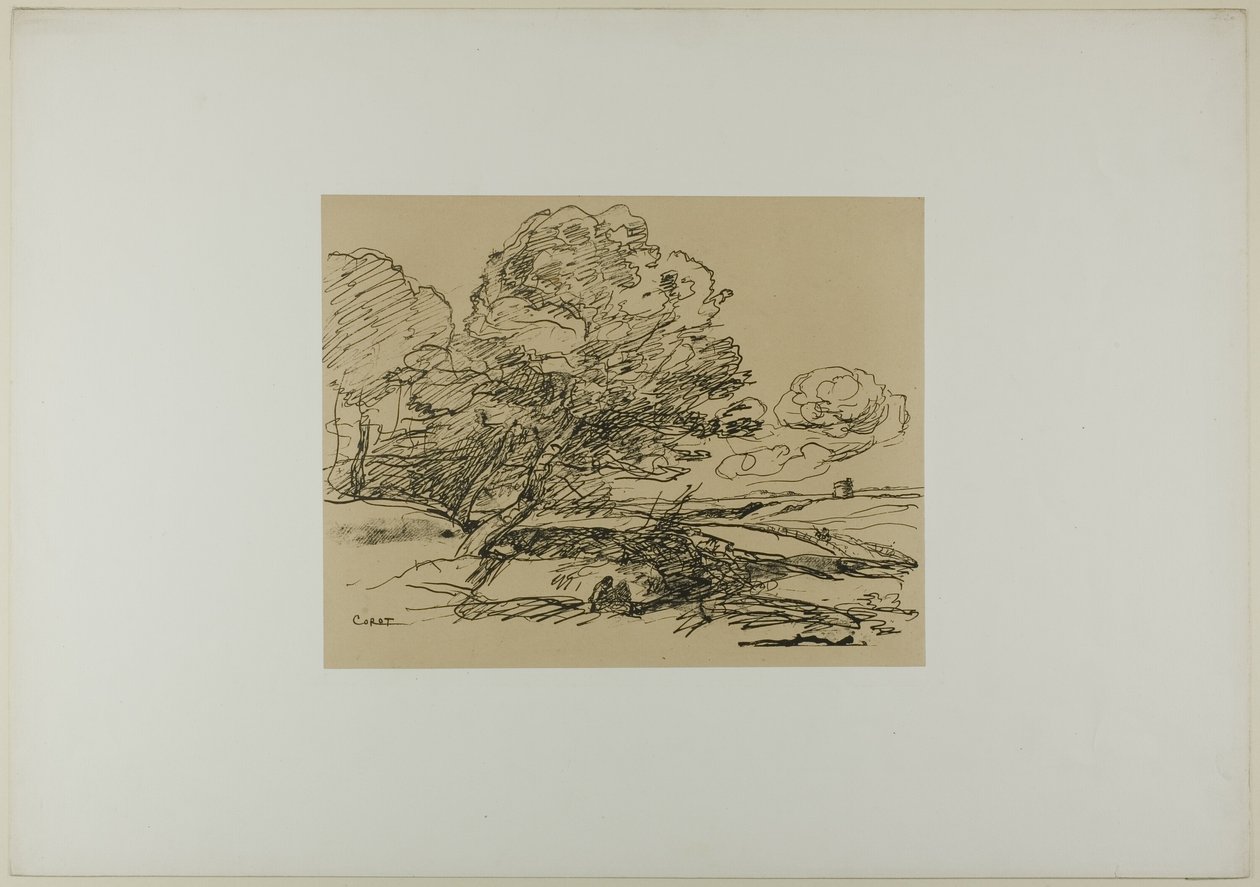 Det Ensomme Tårn af Jean Baptiste Camille Corot
