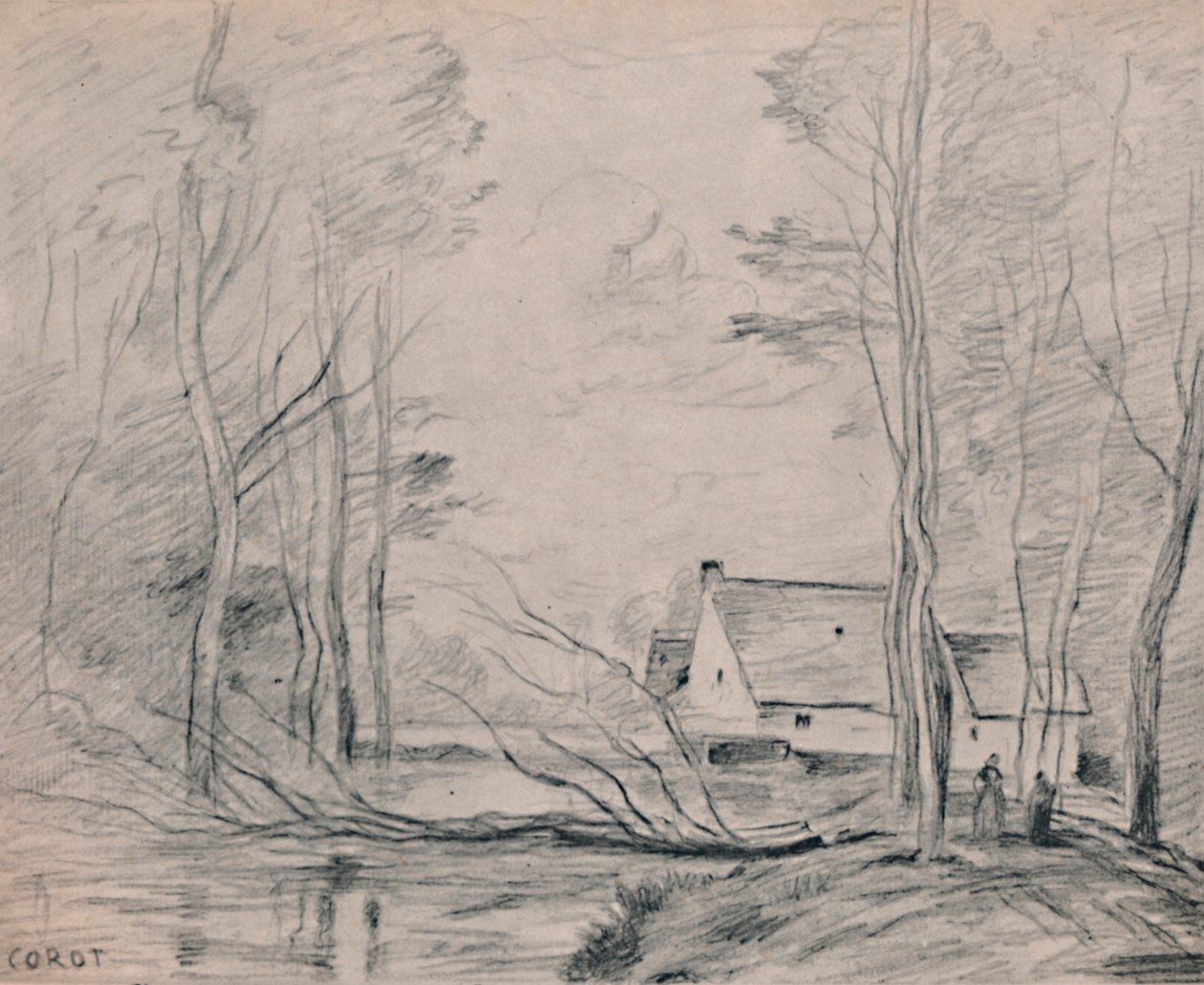 Møllen i Cuincy, 1871-1872, 1946 af Jean Baptiste Camille Corot