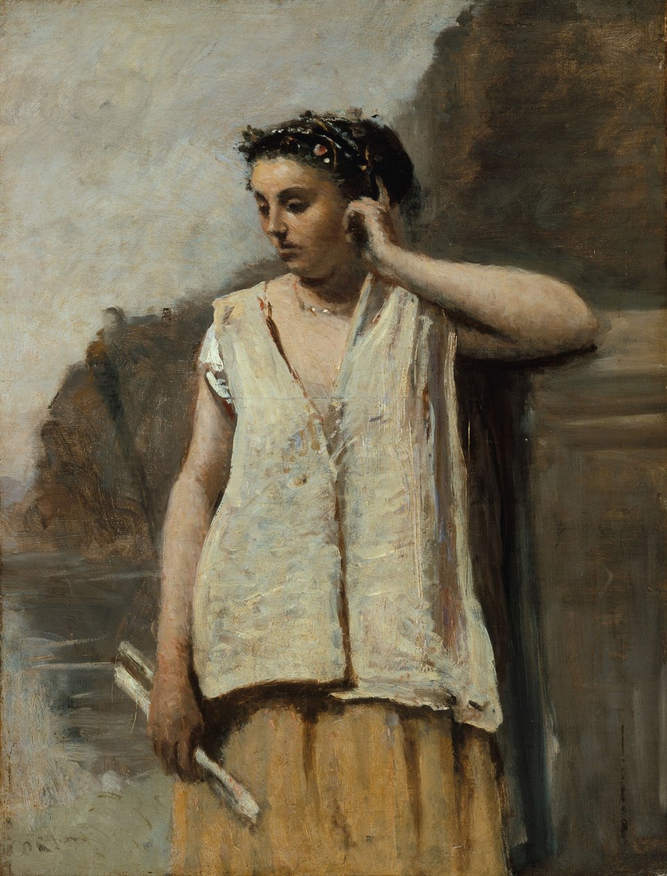 Musen: Historie, c.1865 af Jean Baptiste Camille Corot