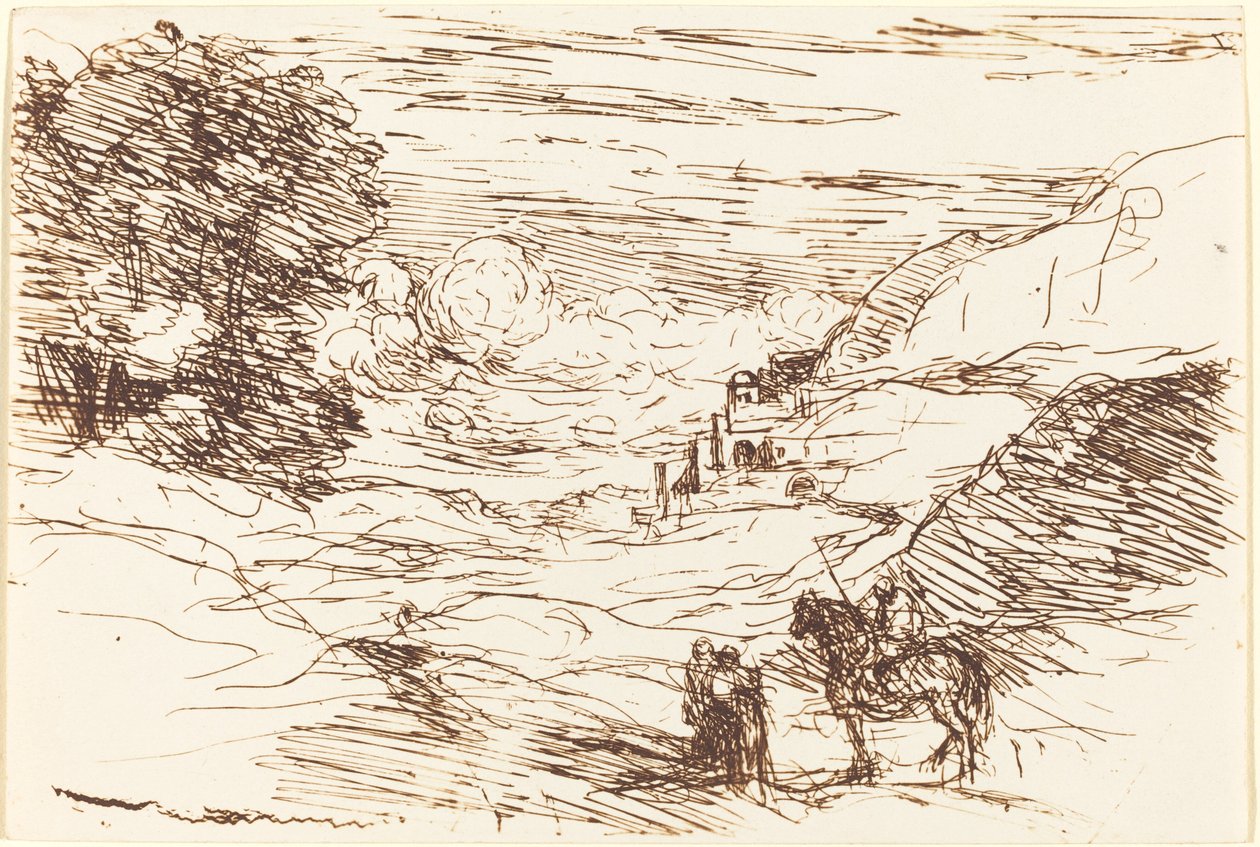 Paladins Les Paladins, 1871. af Jean Baptiste Camille Corot