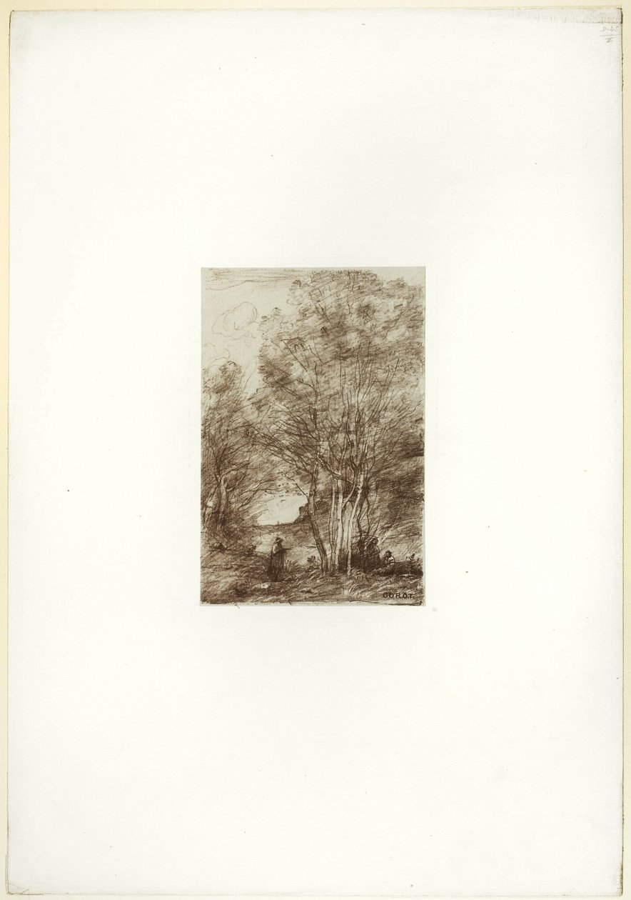 Filosoffernes tilbagetog af Jean Baptiste Camille Corot