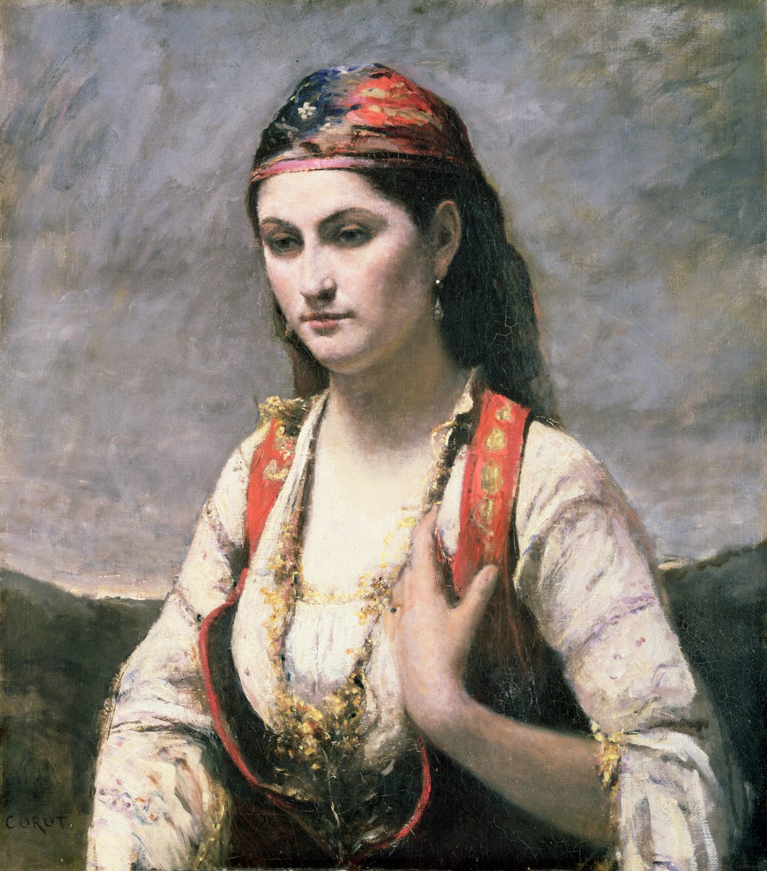 Den unge kvinde fra Albano, 1872 af Jean Baptiste Camille Corot